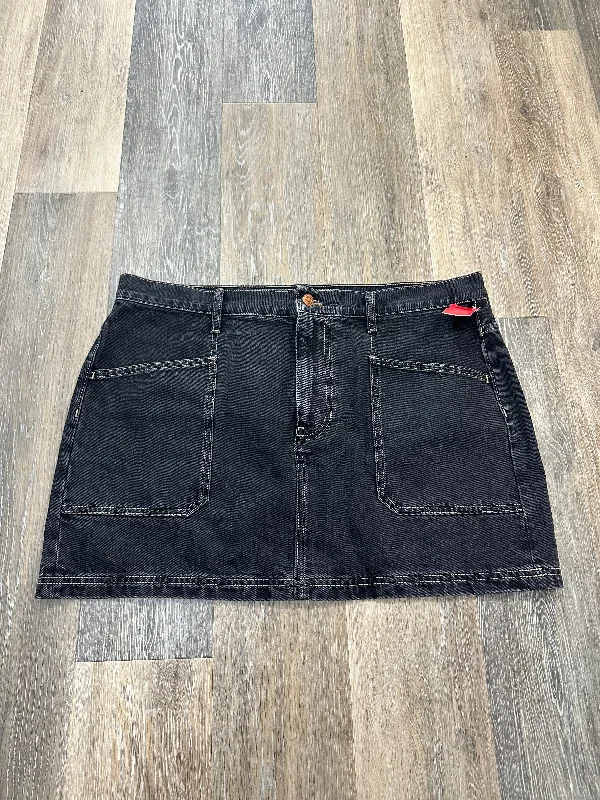 Black Denim Skirt Mini & Short Madewell, Size 14