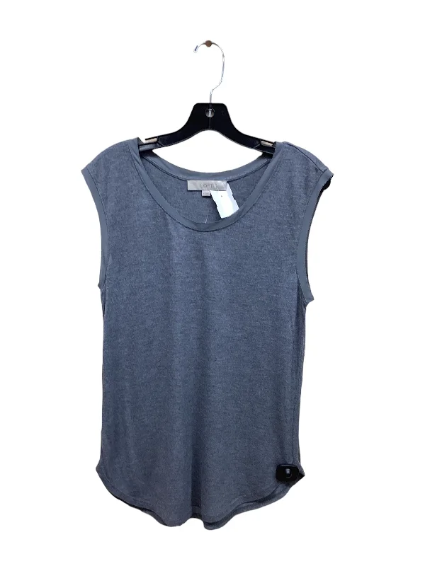 Grey Top Sleeveless Loft, Size M