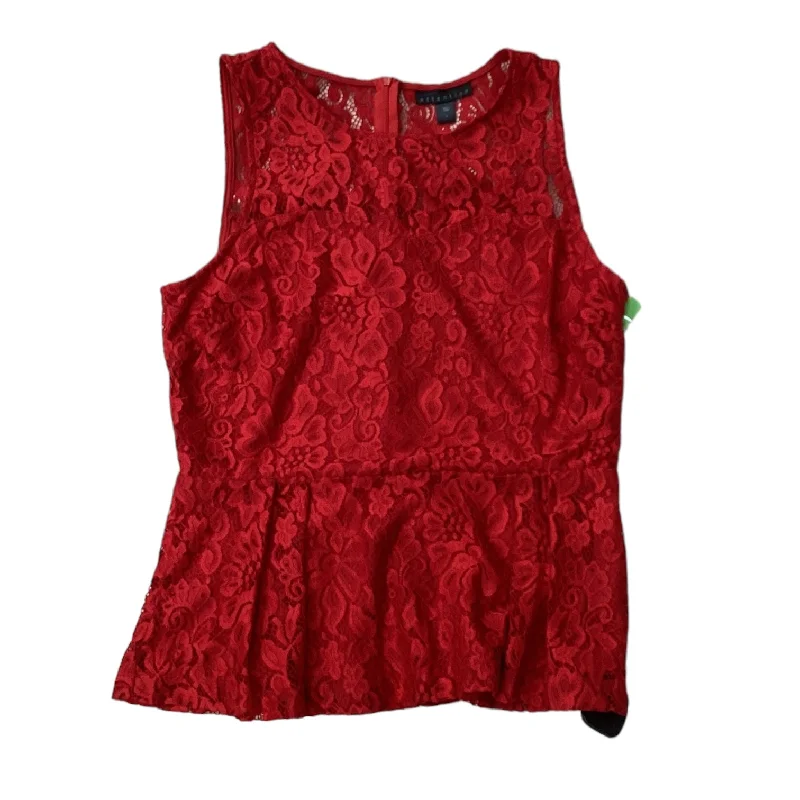 Red Top Sleeveless Attention, Size L