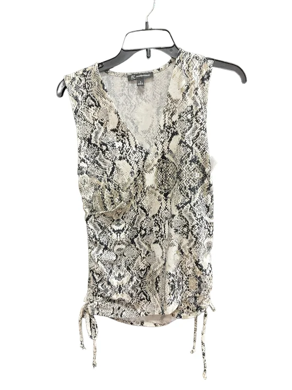 Snakeskin Print Top Sleeveless Inc, Size S