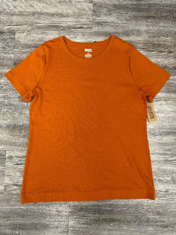 Top Short Sleeve Basic By Duluth Trading In Orange, Size: L