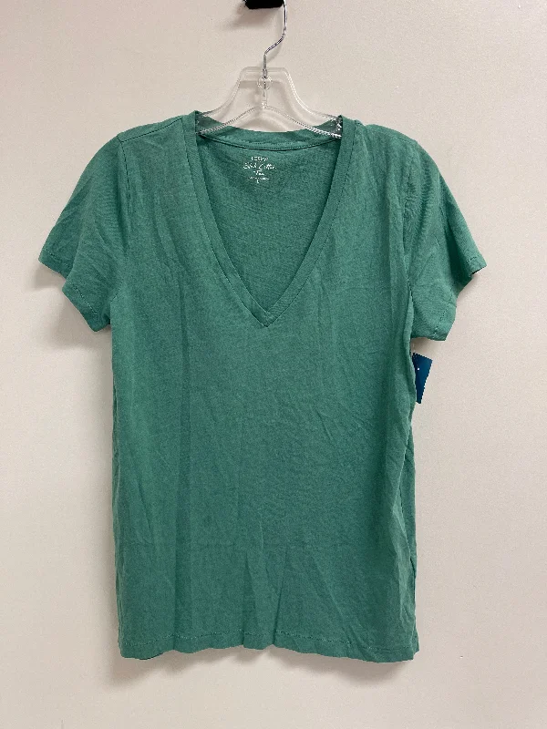 Top Short Sleeve By J. Crew In Green, Size: L