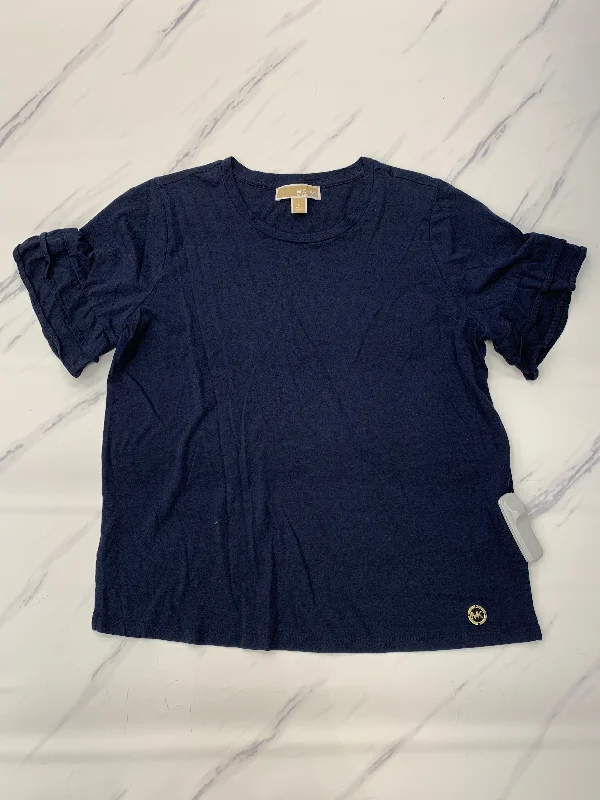 Top Short Sleeve By Michael By Michael Kors In Blue, Size: L