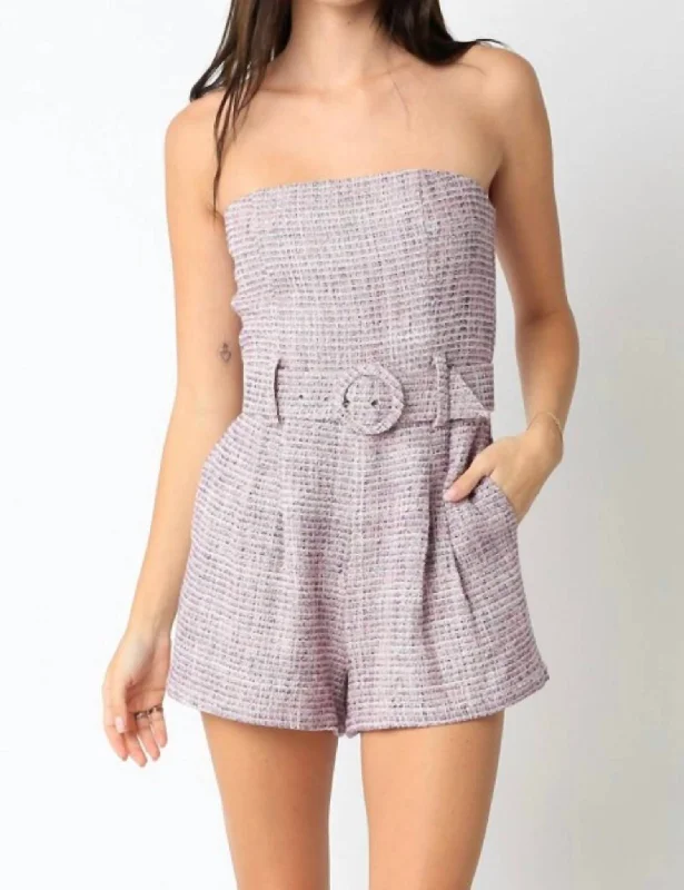 Carly Romper In Pink