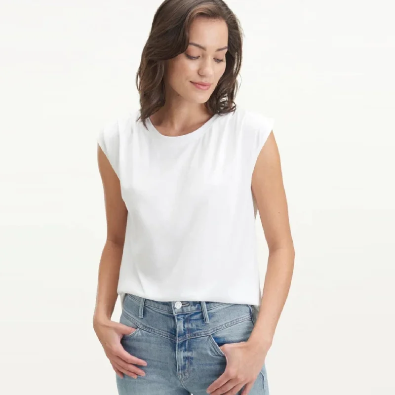 Jersey Pleated Tank (Gardenia)