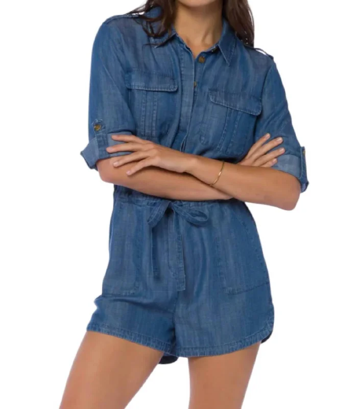 Luba Romper In Calva Blue