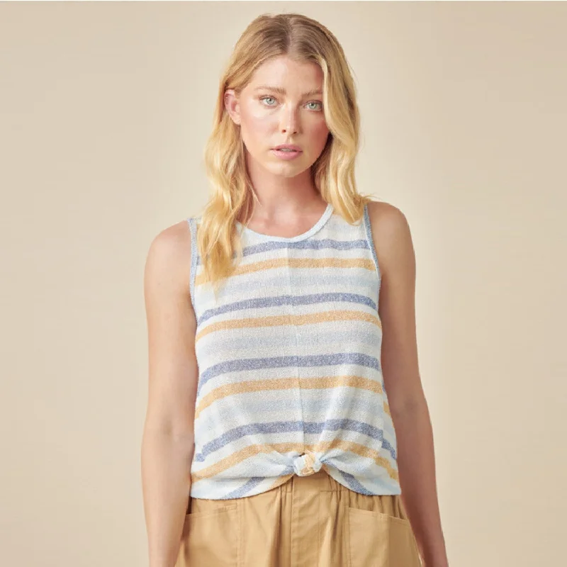 Striped Knotted Tank