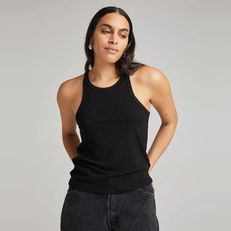 Vintage Rib Tank (Black)